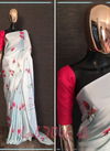 Floral Digital Designer Printed Silk Saree Collection For Party Wear 